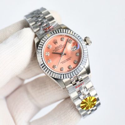 3A Factory ROLEX Datejust Replica Swiss Oyster Perpetual Lady Stainless Steel Rose Gold Dial 28MM Watch